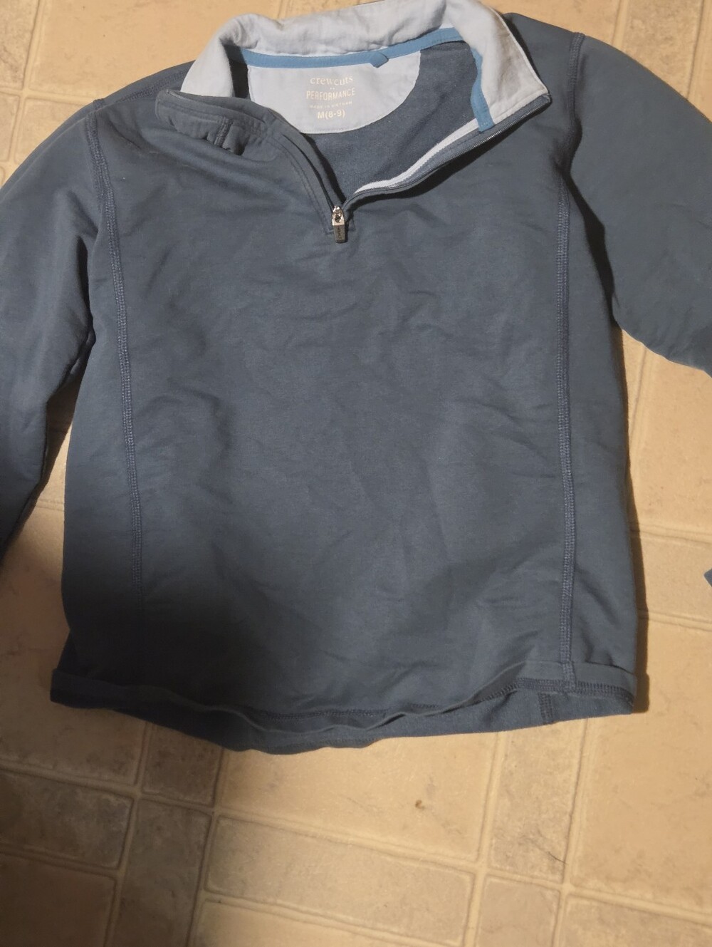 Crewcuts Boys' Blue Quarter-Zip Performance Pullover